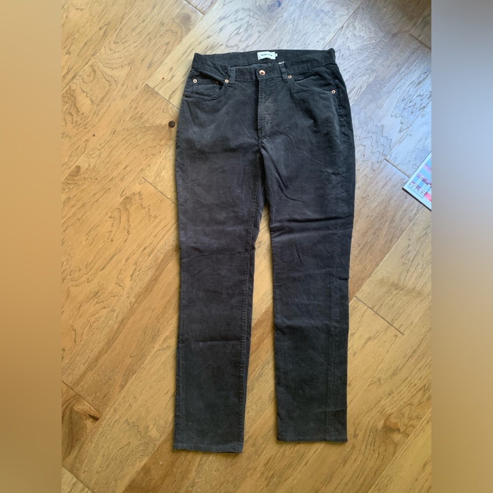 Taylor Stitch charcoal corduroys men 30/32 slim